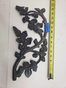 Antique Vintage Fall Oak Acorn Leaf Wall Décor Cast iron Art Panel art rare - Picture 1 of 2