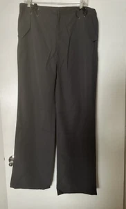 Neue graue lockere Damenhose Kordelzug Taille weites Bein Polyester Elasthan L 8/10 - Bild 1 von 6