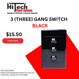 3 (Three) Gang Switch - Black - Picture 1 of 4