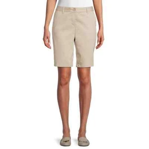 Wonder Nation Juniors School Uniform Stretch Twill Bermuda Shorts - Size 15 - Picture 1 of 3
