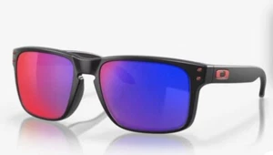 GAFAS DE SOL OAKLEY HOLBROOK NEGRO MATE POLARIZADAS ROJO LENTE IRIDIO 9102 NUEVAS - Imagen 1 de 3