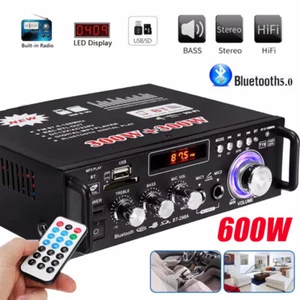 600W HiFi Verstärker Bluetooth 5.0 Mini Stereo Audio Amplifier Receiver FM Radio - Bild 1 von 17