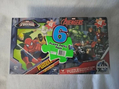 Spider-Man, Vengadores, Star Wars Puzzles - Paquete de 6 Puzzles Fiesta 48 piezas  Foto 1 de 4
