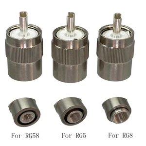 Conector UHF PL259 macho enchufe soldadura para RG58 RG142 / RG5 RG6 / RG8 LMR400 - Imagen 1 de 4