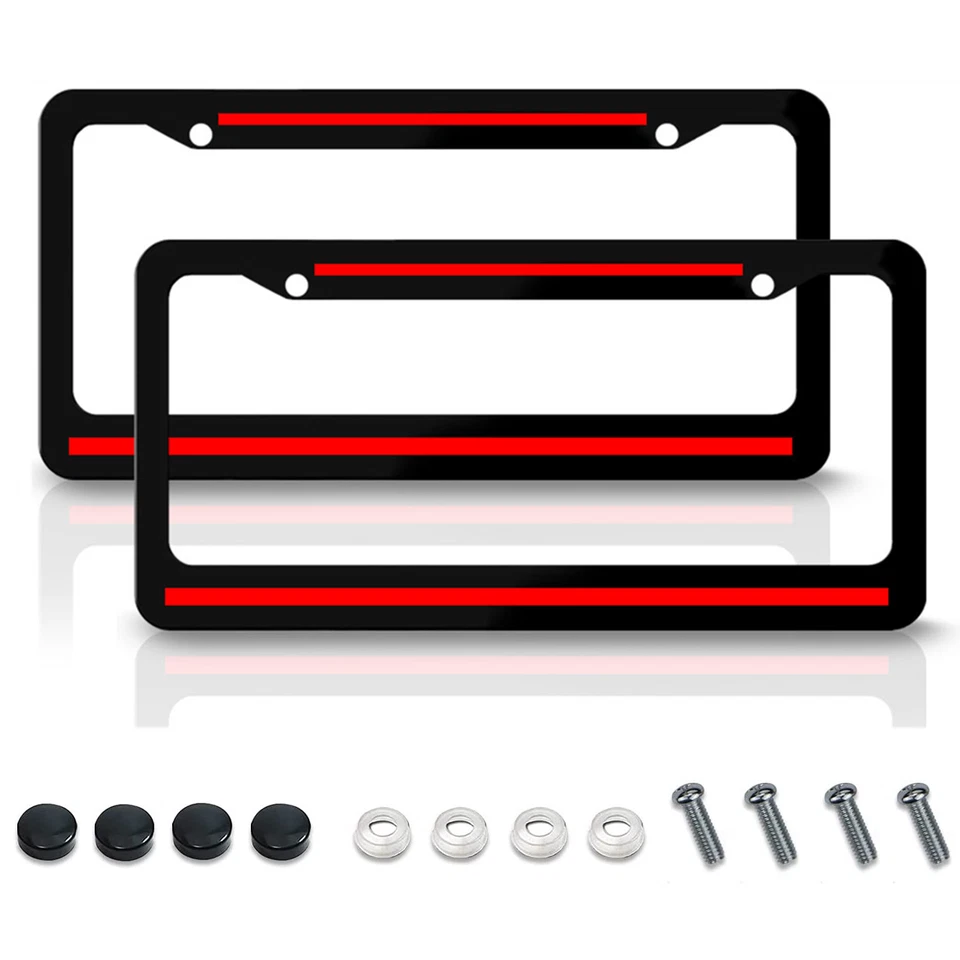 2x Protector de cubierta de marco de matrícula de coche Nissan Altima línea roja de metal para Nissan Altima Foto 1 de 4