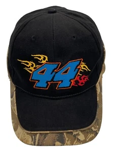 NASCAR #44 Hat Strapback Flames Camouflage Black Otto - Picture 1 of 6