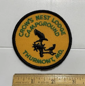 Parche bordado de recuerdo Crow's Nest Lodge Campground Thurmont Maryland - Imagen 1 de 3