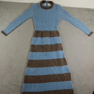 Vintage Jonathan Logan Sweater Dress Womens Small Striped Wool Angora 70s - Picture 1 of 23