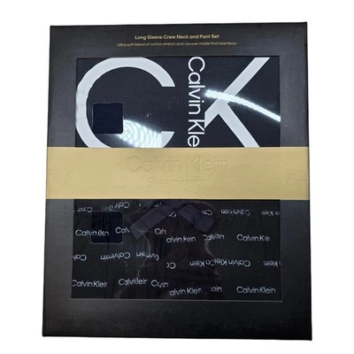 Calvin Klein Sleepwear Set Mens Large Long Sleeve Crew Neck & Pant Pajamas NEW - Image 1 of 4