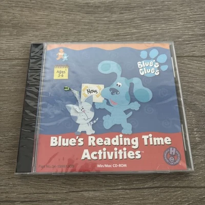 BLUES CLUES Reading Time Activities Educational PC Mac CD-ROM Ages 3-6 Nick Jr. - Image 1 of 2