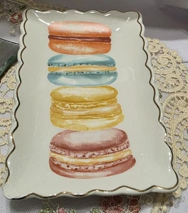 Victorian Trading Stacked Macaroons Ceramic Trinket Tray 5B - Picture 1 of 3