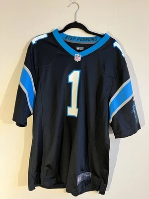 Camiseta deportiva Cam Newton Carolina Panthers para hombre L negra NFL fútbol Nike Foto 1 de 4