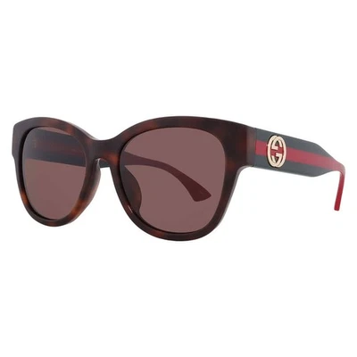 Óculos de sol feminino oval marrom Gucci GG1866SK 002 56 GG1866SK 002 56 - Imagem 1 de 4