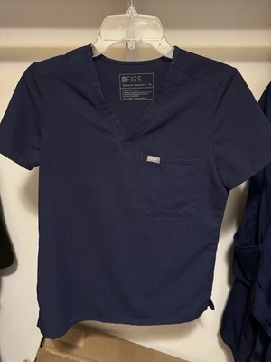 Blusa Médica Para Mujer Figs Catarina Un Bolsillo Azul Marino Foto 1 de 4