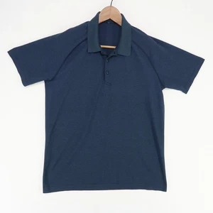 Lululemon Metal Vent Tech Poloshirt Herren L Navy Blau Kurzarm Performance - Bild 1 von 7