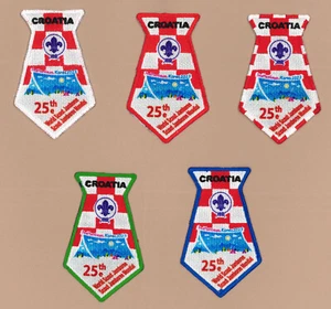 Juego de 5 parches contingentes 2023 World Scout Jamboree Croacia/Croatian Scouts - Imagen 1 de 2