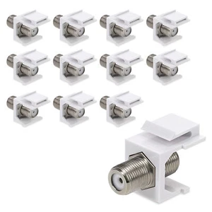 Set 12x módulo keystone para cable coaxial tipo F DVB-S DVB-S2 panel de conexión - Zdjęcie 1 z 6