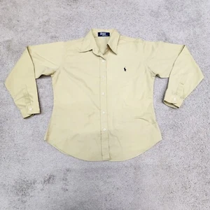 Polo Beige Short Sleeve Button Down Girls Shirt Size XL 16 - Picture 1 of 7