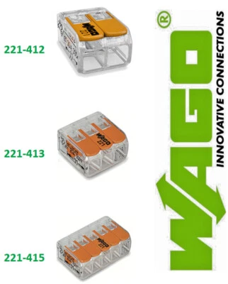 WAGO 221-412 221-413 221-415 Klemmen Compact Hebelklemme Sortiment Set
