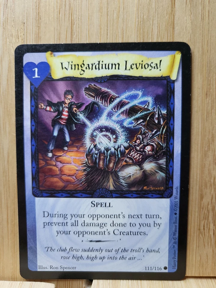 HARRY POTTER TCG🏆2001 #111/116 "Wingardium Leviosa!" Trading Card🏆 - Image 1 of 1