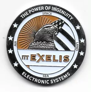 EXELIS CORP CHALLENGE COIN, ELECTRONIC SYSTEMS, CLIFTON, NEW JERSEY - Picture 1 of 2
