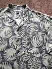 Tommy Bahama Silk Shirt Men's Size XXL Hawaiian Camp Tropical Foliage Vintage