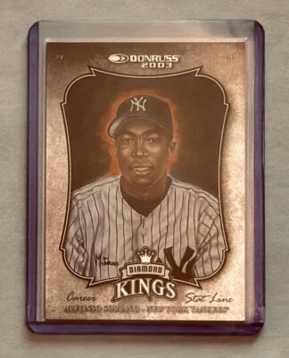 2003 Donruss - Diamond Kings  Career Stat Line #18 Alfonso Soriano 215/281 - Image 1 of 2