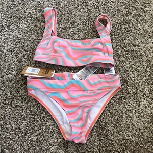 Billabong Hello tomorrow Sorbet Dreams Tank Bikini 2 piece Swimsuit Pink kids 10 - Picture 1 of 4