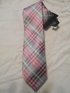 Croft & Barrow 100% Silk Carlton/LIghthouse Plaid Classic Neck Tie SR$34 NEW - Picture 1 of 5