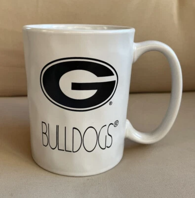 Georgia Bulldogs NCAA Ceramic Dimpled White Coffee Mug 16oz Cup UGA New 4”T - Image 1 of 4