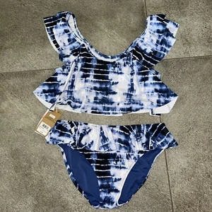 Next Girl Bikini Blue/White, Neu , Gr.168 - Bild 1 von 8