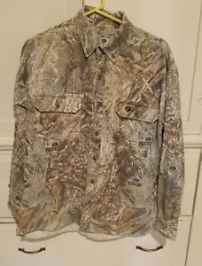 Camicia uomo Mossy Oak Duck Blind mimetica Explorer L marrone con bottoni manica lunga - Foto 1 di 13