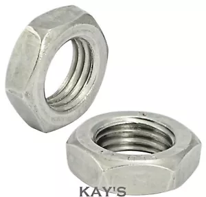 FINE PITCH THREAD HEXAGON HALF / THIN / LOCK NUTS METRIC A2 STAINLESS STEEL - Picture 1 of 2