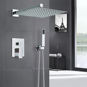 Sistema doccia incasso rubinetto doccia cromato 8 pollici soffione doccia a pioggia Ibox DE - Foto 1 di 8