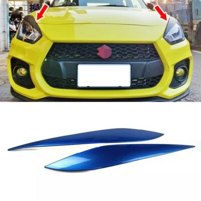 Painted ZWG Front Headlight Lamp Eyebrow Eyelid Cover For SUZUKI SWIFT 2019 NEW - Image 1 of 4