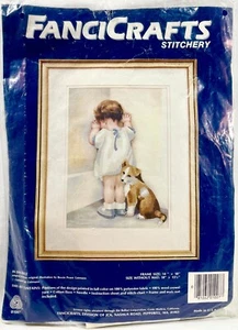 1980s FanciCrafts In Disgrace 01007 Crewel Embroidery Kit 14x18 Picture 13479 - Bild 1 von 2