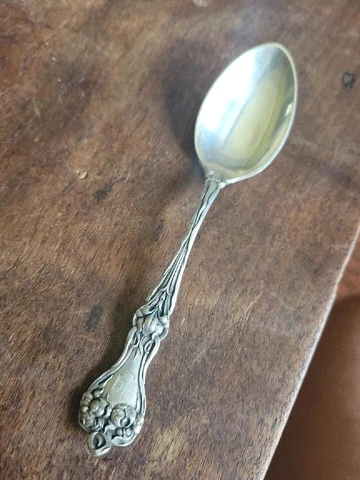 Antique ALVIN Sterling Silver MAJESTIC 5 O'clock Spoon 5 1/8" Mono'd D - 21.2 g Cover