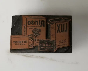 blocco stampante tipografica stampa Lux Rinso Sapone  - Foto 1 di 2