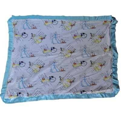 Принцесса Baby плед Belle Золушка снег белый синий флис атласная отделка - Изображение 1 из 4