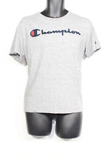 CHAMPION T-Shirt Medium Grey Raised 3D Logo Short Sleeve Retro 2010s Sports Mens