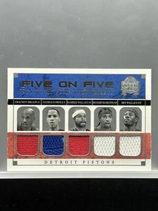 2004-05 SkyBox Fresh Ink Five on Five Pistons vs Pacers Wallace Billups 21/199 - Picture 1 of 2