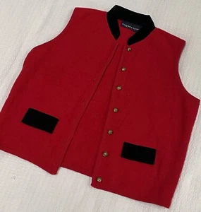 Vintage Eagle’s Eye 100% Wolle Weste - mit Abzeichen Messingknöpfe - Größe Lg - Bild 1 von 6