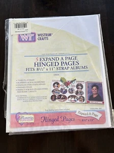 Westrim Expand a Page White 5 Refills 8.5 X 11 Scrapbook New Open Pkg - Picture 1 of 4