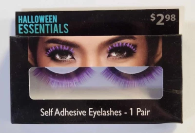Halloween Essentials Self-Adhesive Purple Fake Eye Lashes- 1 Pair - Image 1 of 2