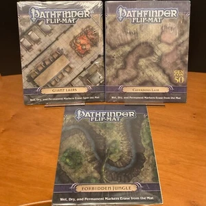 Pathfinder Flip-Mat Set: Giant Lairs, Cavernous Lair, Forbidden Jungle, NEU - Bild 1 von 4