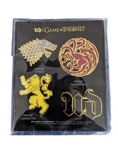 Game Of Thrones Urban Decay HBO Pins Set House Stark Lannister Targaryen NEW! - Picture 1 of 5