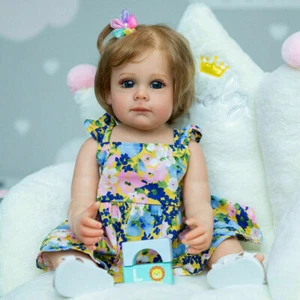 22in Cute Reborn Dolls Baby Full Body Silicone Newborn Baby Girl Birthday Gifts - Picture 1 of 5