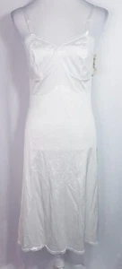 Vintage Nancy King Lingerie Dress Full Slip Nylon Adjustable #2181 White Size 34 - Picture 1 of 8