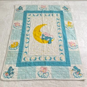 Vintage Care Bear Sweet Dreams Baby Kids Blanket Crib Throw Lap Quilt Comforter - Picture 1 of 12