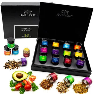 Hallingers Klassisches Gewürz-Set Gewürz Geschenkset handmade, 12 Gewürze aus al - Bild 1 von 10